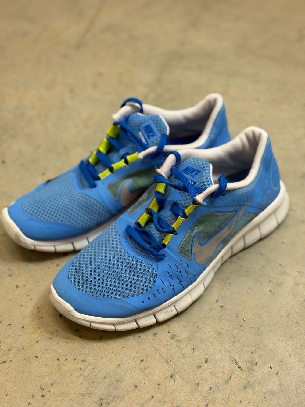 Nike Free Run 3 GS Coast Blue Silver Youth Barfoot Running Shoes - Picture 2 of 12